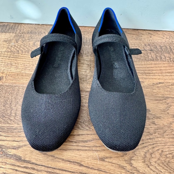 New Rothy's The Square Mary Jane Shoes Flats Black Women's Size 7 - Picture 3 of 7